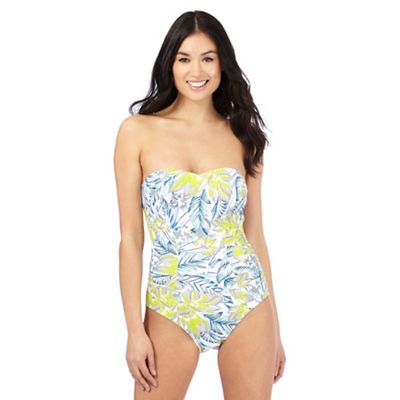 Beach Collection Multi-coloured lotus print swimsuit
